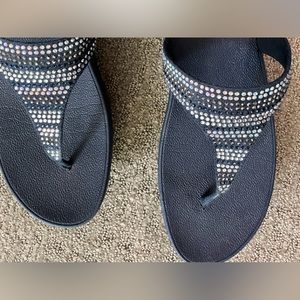 Sandals, Brand FitFlop Size 8 Color black,with wire and black strips